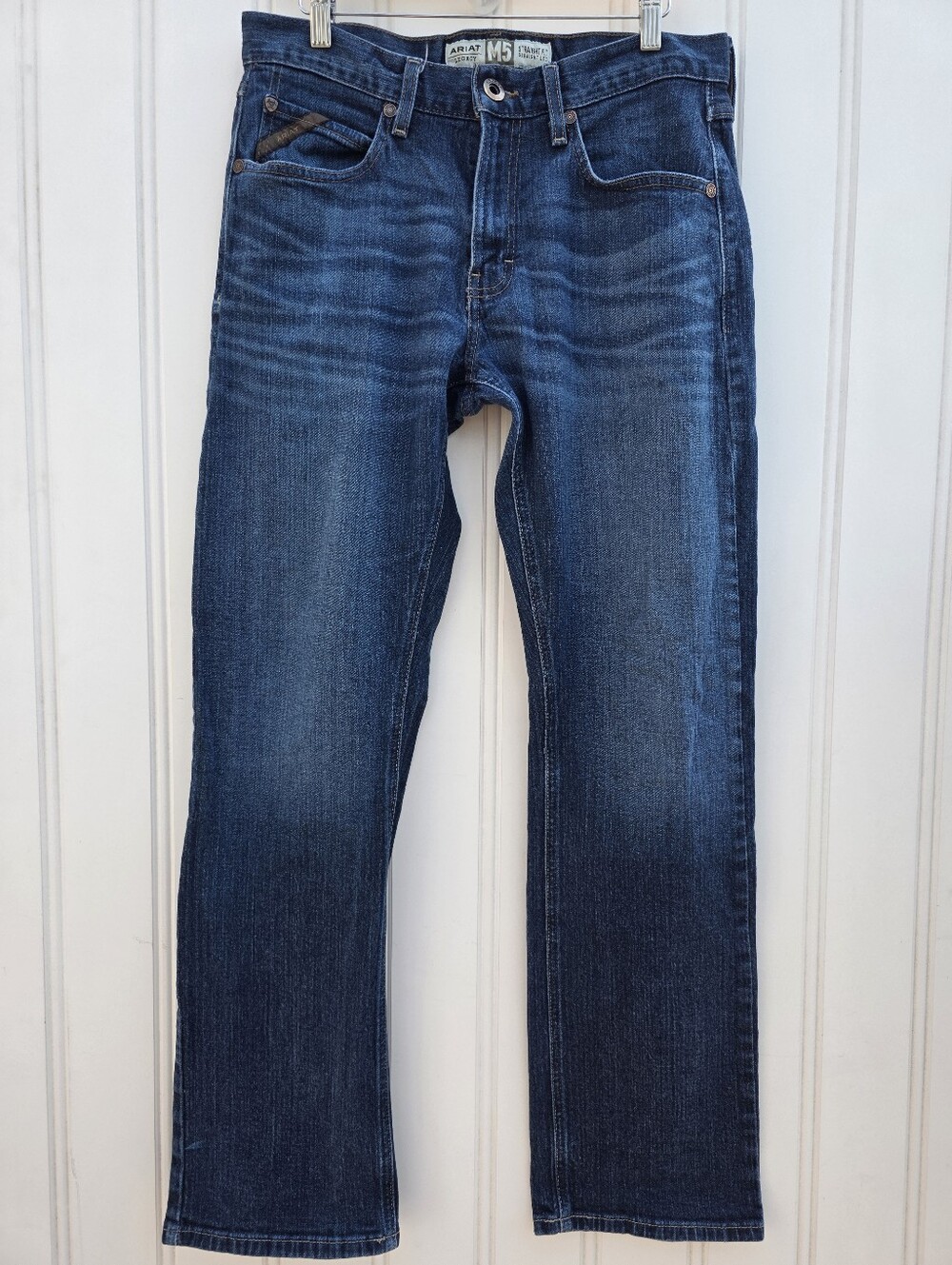 Ariat M5 Durham Legacy Straight Leg Dark Blue Denim Jeans Western Mens Size 32